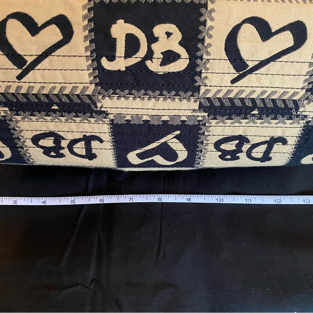 Dooney & Bourke Black and Tan Pattern Shoulder Bag - Picture 7 of 11